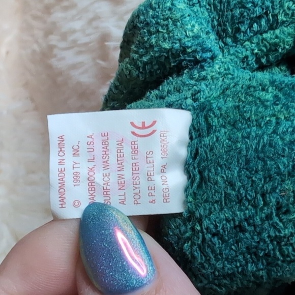 TY Beanie Babies 1999 WALLACE TEDDY Bear retired vintage TOY BD 1-25-99 - Picture 7 of 8